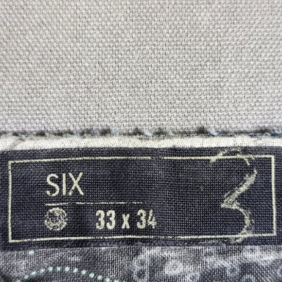 Buffalo jeans Six authentic men's size 31x32 hard washed blue frayed distressed - Picture 6 of 14